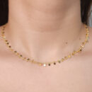 Gargantinha chocker com círculos chapeados