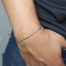 Pulseira masculina elos vazado