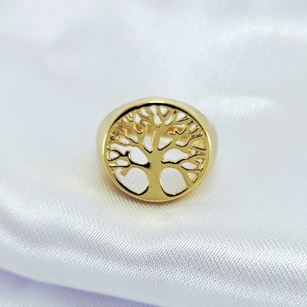 Anel arvore da vida com detalhe vazado
