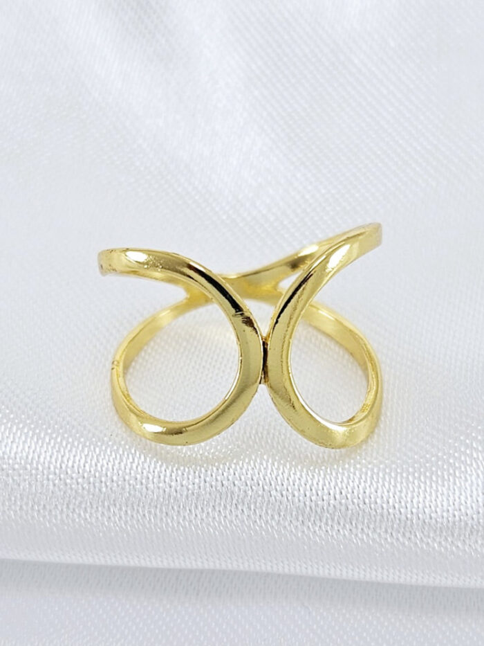 Anel fio duplo vazado