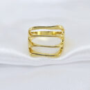 Anel com 4 fios ondulados