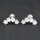 Brinco com pedra trilpa cristal