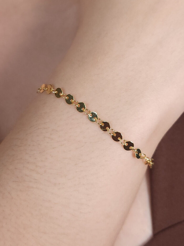 Pulseira círculo chapeado