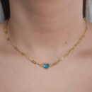 Gargantilha chocher elos cartier com coração