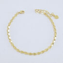 Pulseira fio com placas chapeadas e onduladas