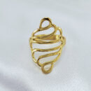 Anel Folheado orgânico vazado