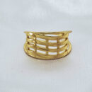 Anel Folheado quatro fios detalhe vazado