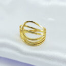 Anel seis fios entrelaçados vazado