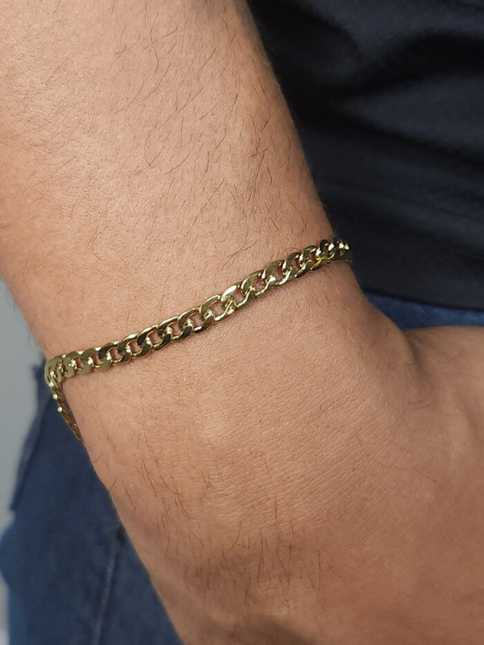 Pulseira masculina elos entrelaçados