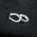 Brinco argola duplo liso prateada