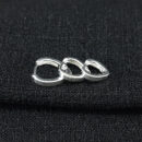 Trio de brinco argola modelo coração