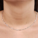 Gargantilha chocker caninho detalhe em pontos de luz