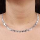 Gargantilha chocker elo vazado redondo martelado