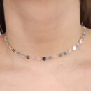 Gargantilha elo redondo chapeado