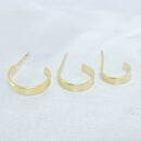 Trio de argola quadrada lisa