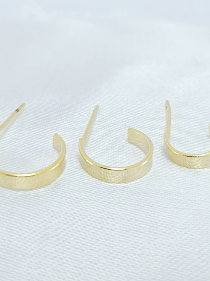 Trio de argola quadrada lisa