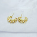 Argola aberta com pedra navete