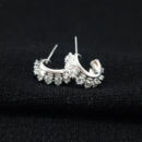 Brinco argola com pedras navete