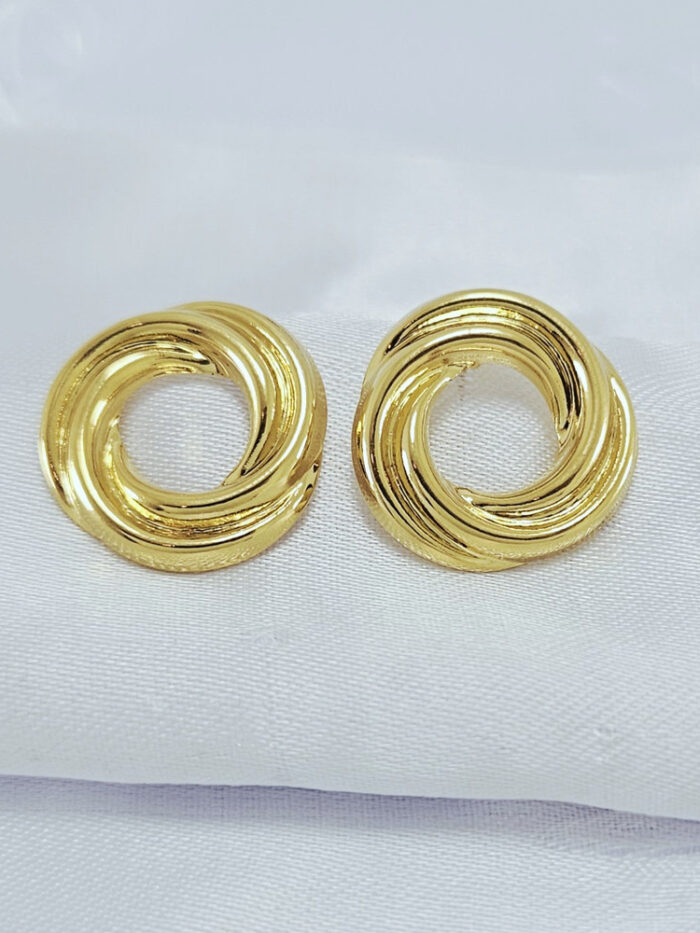 Brinco espiral dourado