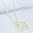 Terço com perolas elos detalhados