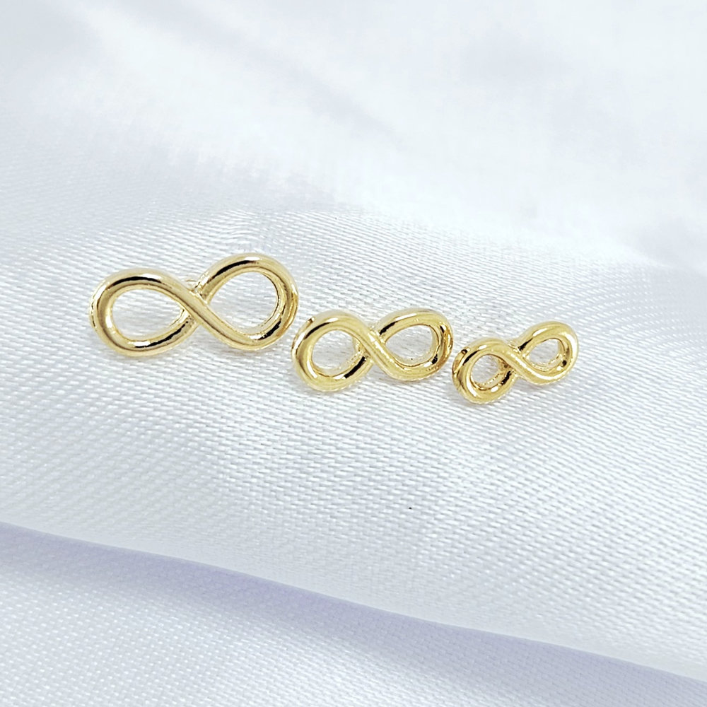 Trio de brincos infinito vazado