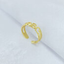 Anel do ABC infantil dourado Regulável