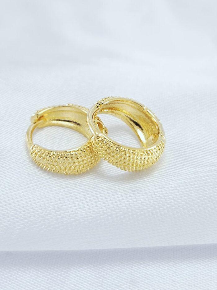 Brinco argola detalhada