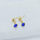 Brinco infantil esfera dourada pêndulo IVOPITA