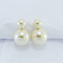 Brinco bola pérola dupla