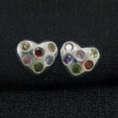 Brinco coração liso colorido