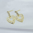 Brinco base fio riviera com coração vazado