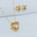 Conjunto coração  Bege