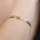 Bracelete fios lisos vazado com riviera