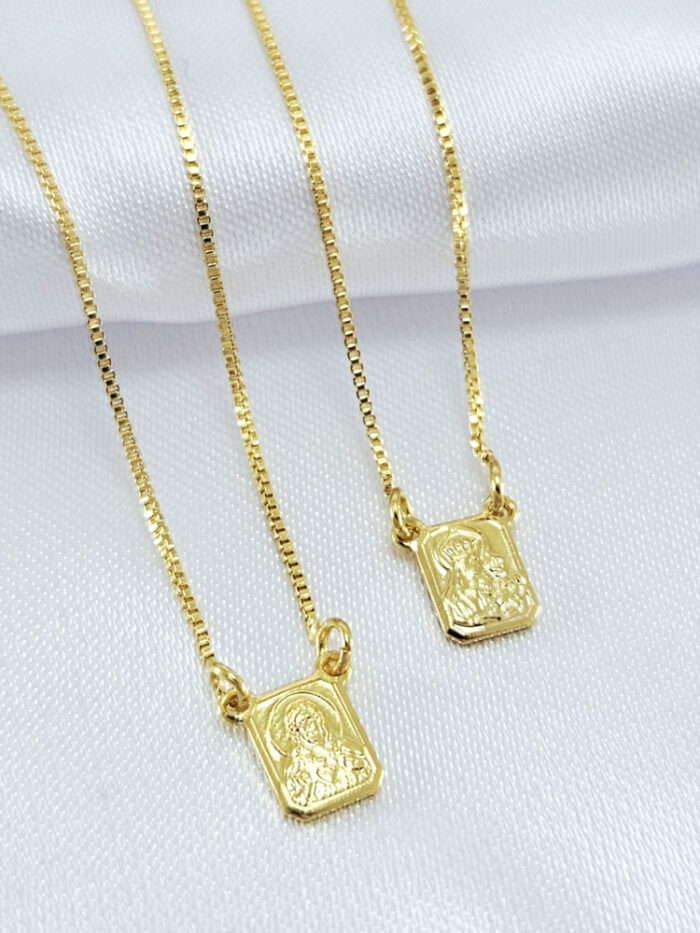 Escapulário Sagrado Coração de Jesus com frase no verso