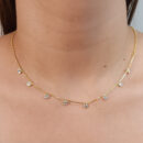 Gargantilha choker com pedras cristal