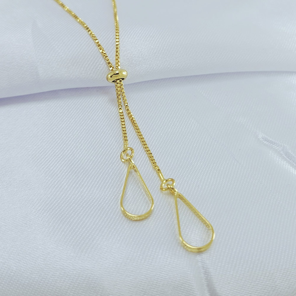 Gravatinha veneziana com pêndulos gota vazado