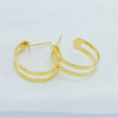 Argola dois fios lisos vazado