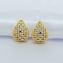 Brinco gota cravejada vazado