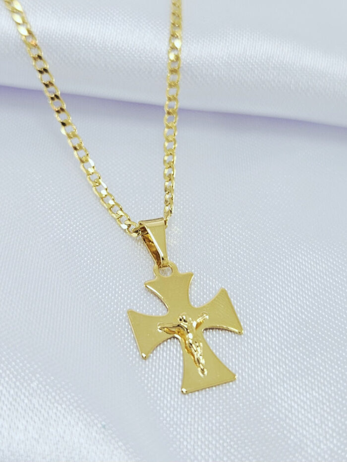 Cordão masculino com cruxifixo