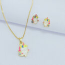 Conjunto infantil unicórnio colorido