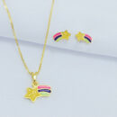 Conjunto infantil estrela com arco-íris