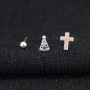 Brinco trio N.S Aparecida com cruz