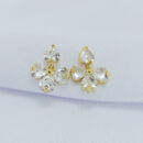 Brinco corações cristais pêndulo