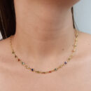 Gargantilha choker corações coloridos