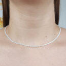 Gargantilha chocker riviera pedras navetes