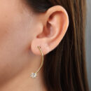 Brinco base lisa com ponto de luz