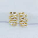 Brinco base pedra baguete