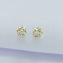 Brinco pedra quadrada cristal