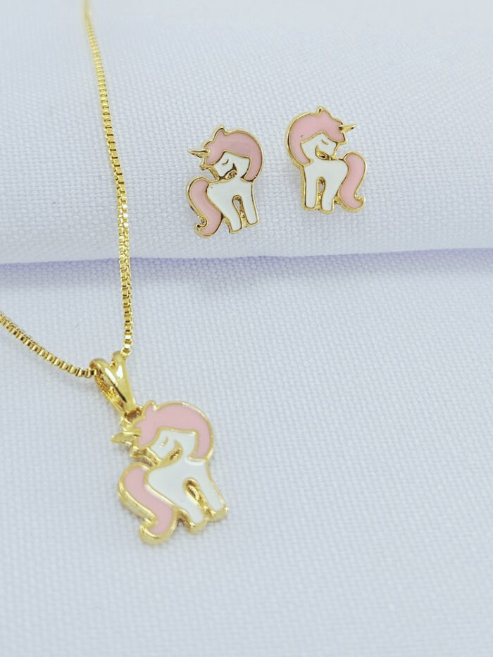 Conjunto infantil unicornio rosa