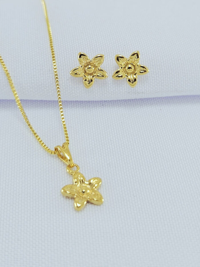 Conjunto infantil flor liso